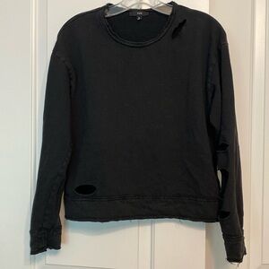 Fate - fun black sweatshirt with holes -size M